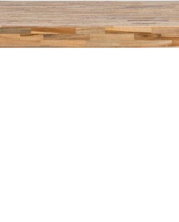 Spisebord Studio White Suri Rektangulært Teak Natur 180x90x76 Cm Med Sorte Metalben