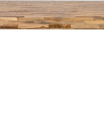 Spisebord Studio White Suri Ubehandlet Teaktræ Med Sorte Metalben 200x90 Cm