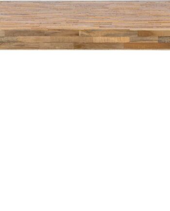 Spisebord Studio White Suri 220x100 Cm Natur Teak Ubehandlet Sort Metalramme
