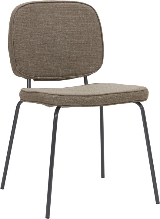 Spisebordsstol House Doctor Carma   Spisestuestol   Mørk Sand Polyester Med Stålben
