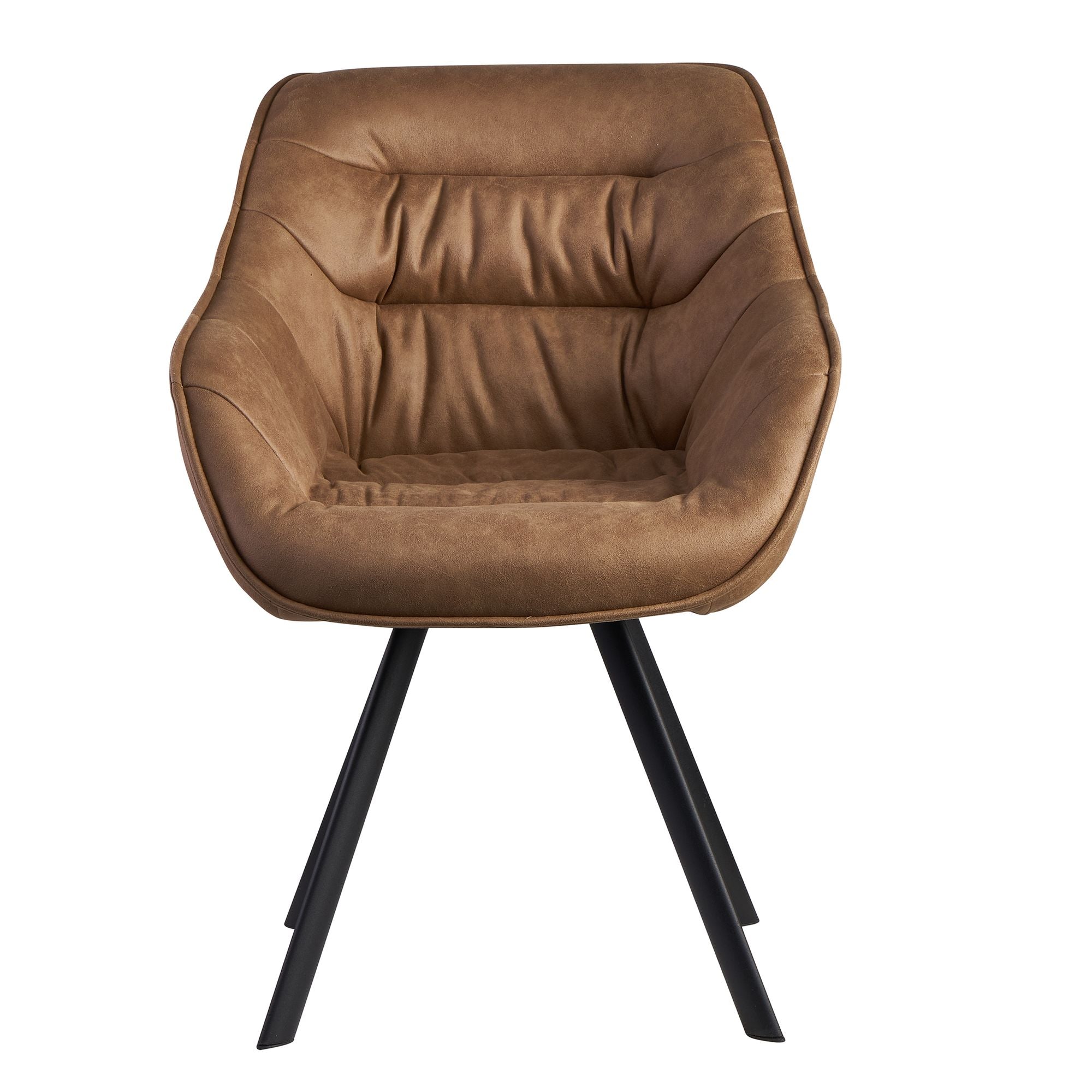 Spisebordsstol   Polstret Ruskind  Moderne Look  Beige