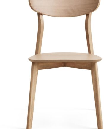 Spisebordsstol Kave Home Safina Natur Massiv Gummitræ   Egefiner Nordisk Design