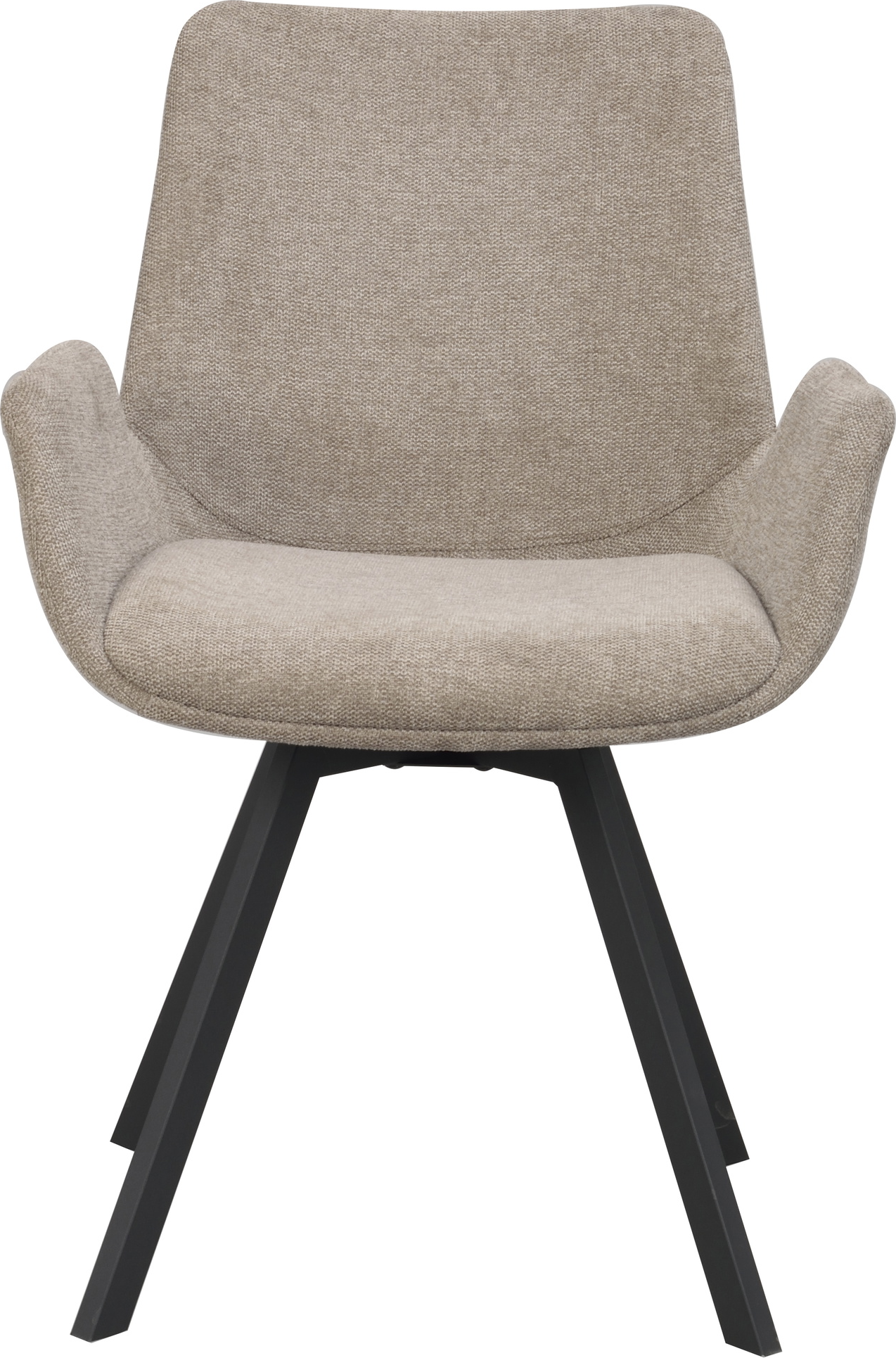 Spisebordsstol Med Armlæn Rowico Norwell Polstret -pak 360 Drejefunktion Beige Sort