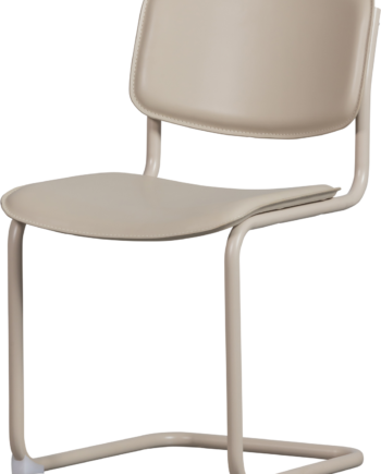 Spisebordsstol Spisestuestol Woood Collection Cody Sand Polyester Mat Læderlook H81xb47xd59 Cm