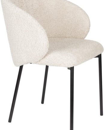 Spisebordsstol Studio White Ayle Perlemor Polyester Jernben Polstret Sæt