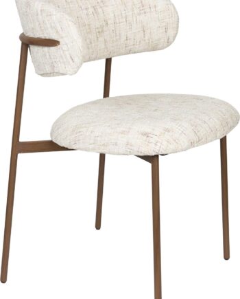 Spisebordsstol Studio White Claes Perlemor Stof H78   Cm Polstret Polyester Jernstel Sæt Af