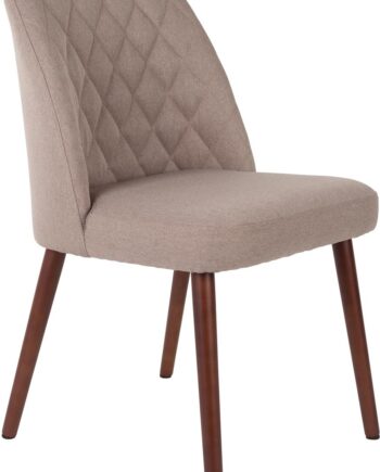 Spisebordsstol Studio White Conway Stengrå Polstret Stof Med Bøgetræstel H85xb48xl56 Cm
