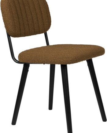 Spisebordsstol Studio White Jake   Mørkebrun Polstret Egetræ H80xb46xl56 Cm