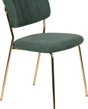 Spisebordsstol Studio White Jolien   Blygrå Polstret Stof Med Stålstel H80xb48xl55 Cm