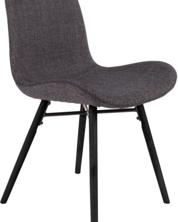 Spisebordsstol Studio White Lester Askegrå Stof Med Bøgetræstel Polstret H80     B50   L55 Cm