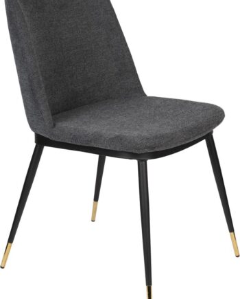 Spisebordsstol Studio White Lionel Polstret Askegrå Stof H80xb50xl63 Cm