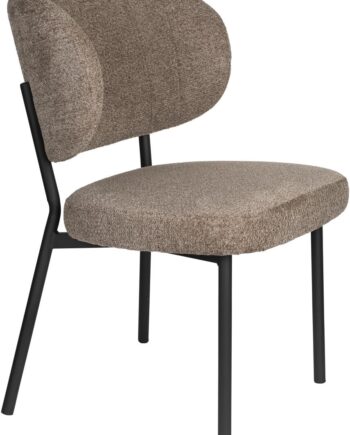Spisebordsstol Studio White Sanne Brungrå Krydsfiner Stål Polstret Polyester Samlet H82xb56xd64 Cm
