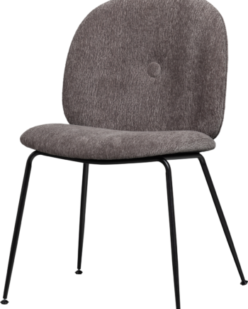 Spisebordsstol Woood Manuel Jacquard Polyester Espresso Med Sort Metalstel