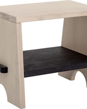 Spisestue Taburet Bloomingville Jela   Bøgetræ Med Hylde Natur Sort 30x28x39 Cm Skammel