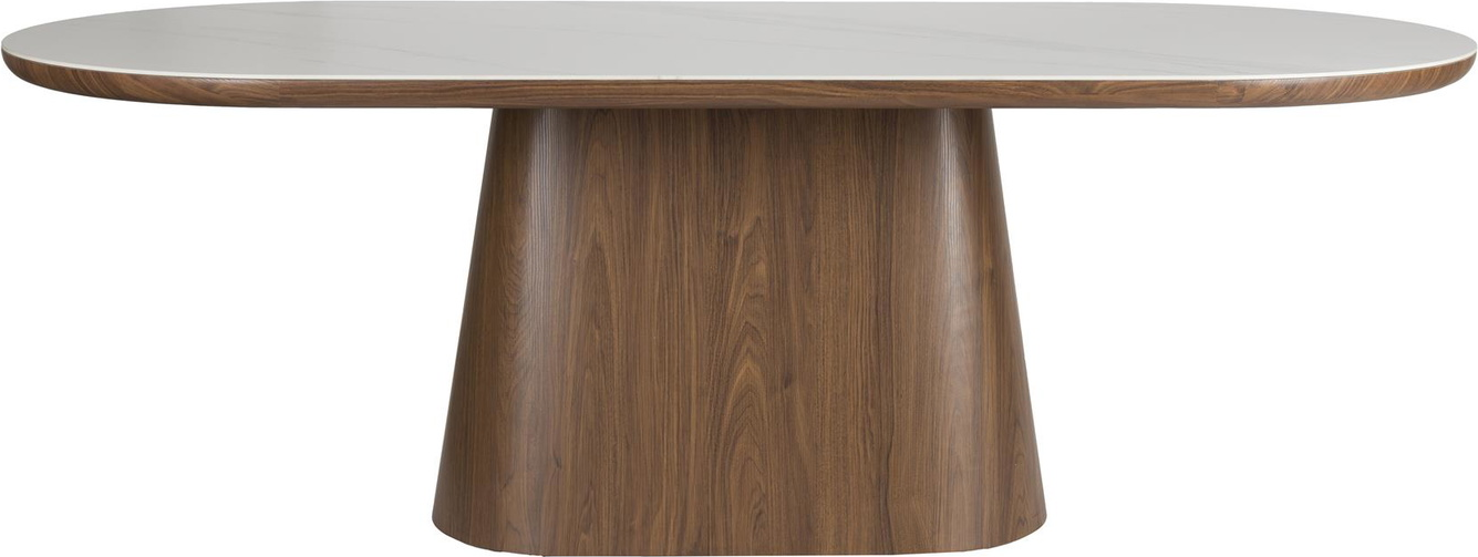 Spisestuebord Studio White Almira Ovalt L180xb90xh77 Cm Mørk Naturfinish