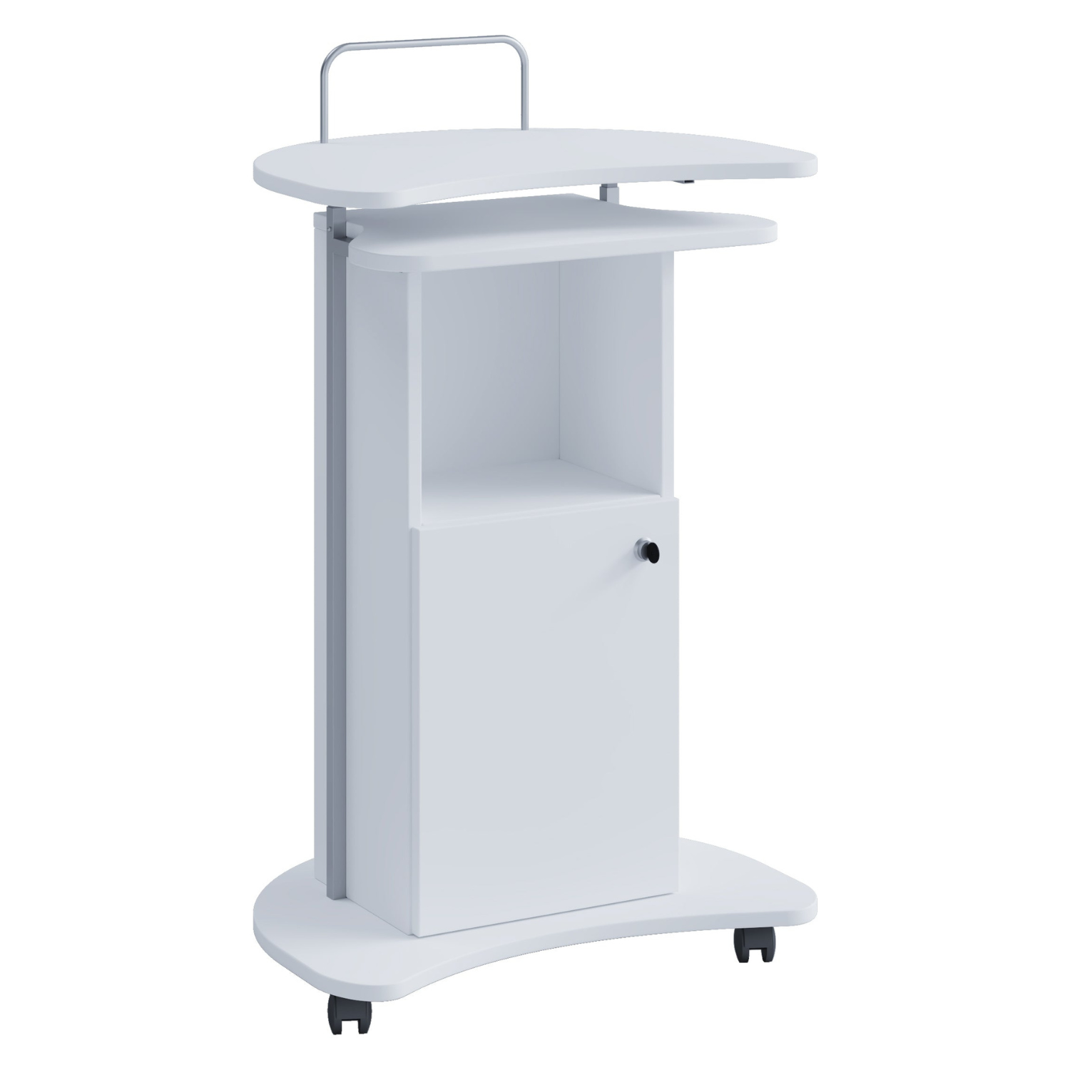 Ståbord Talerstol  Justerbart   Højden     93 111 Cm  Hvid