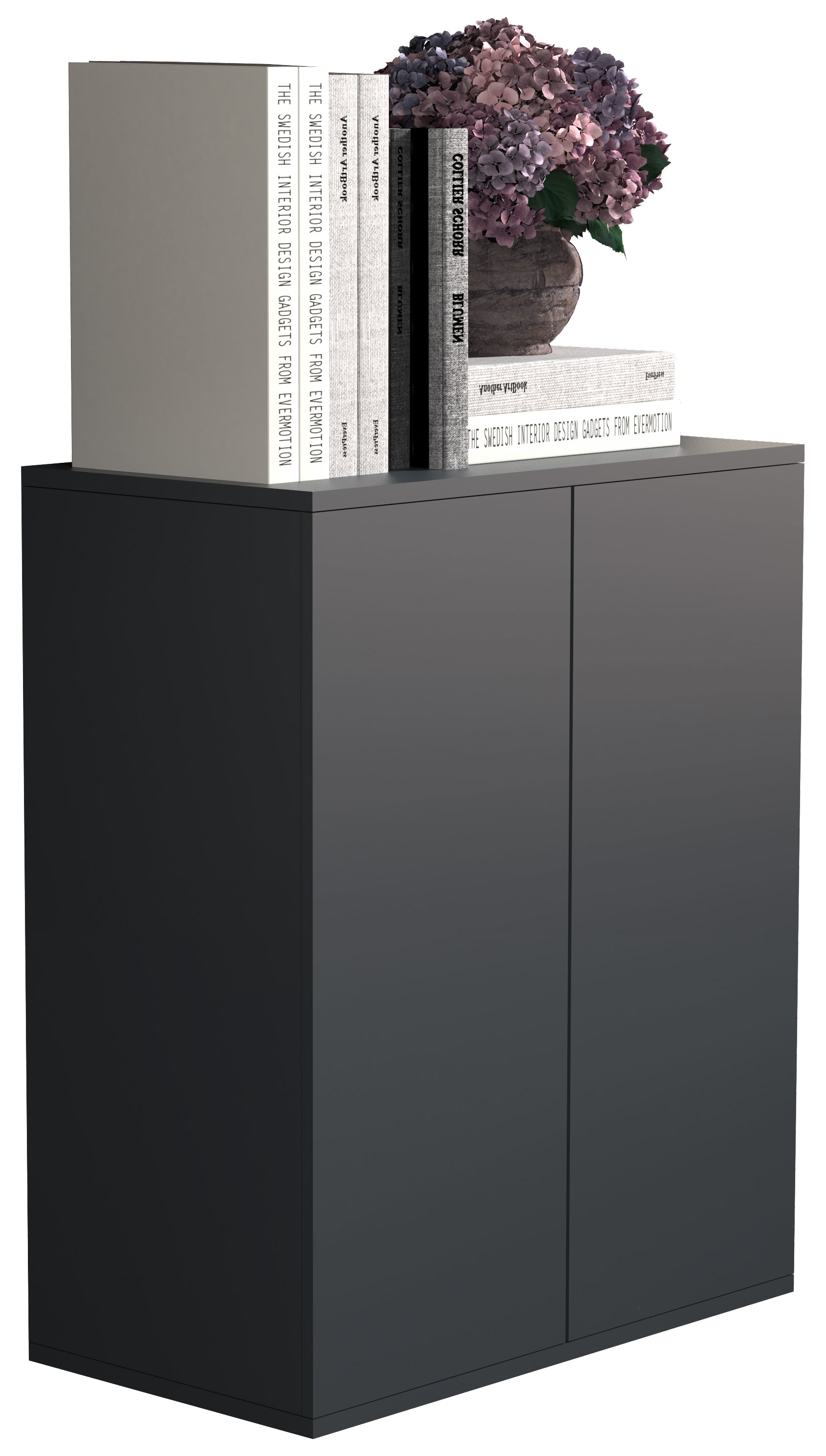 Stilfuld Kommode     73      60      32 Cm  Antracit