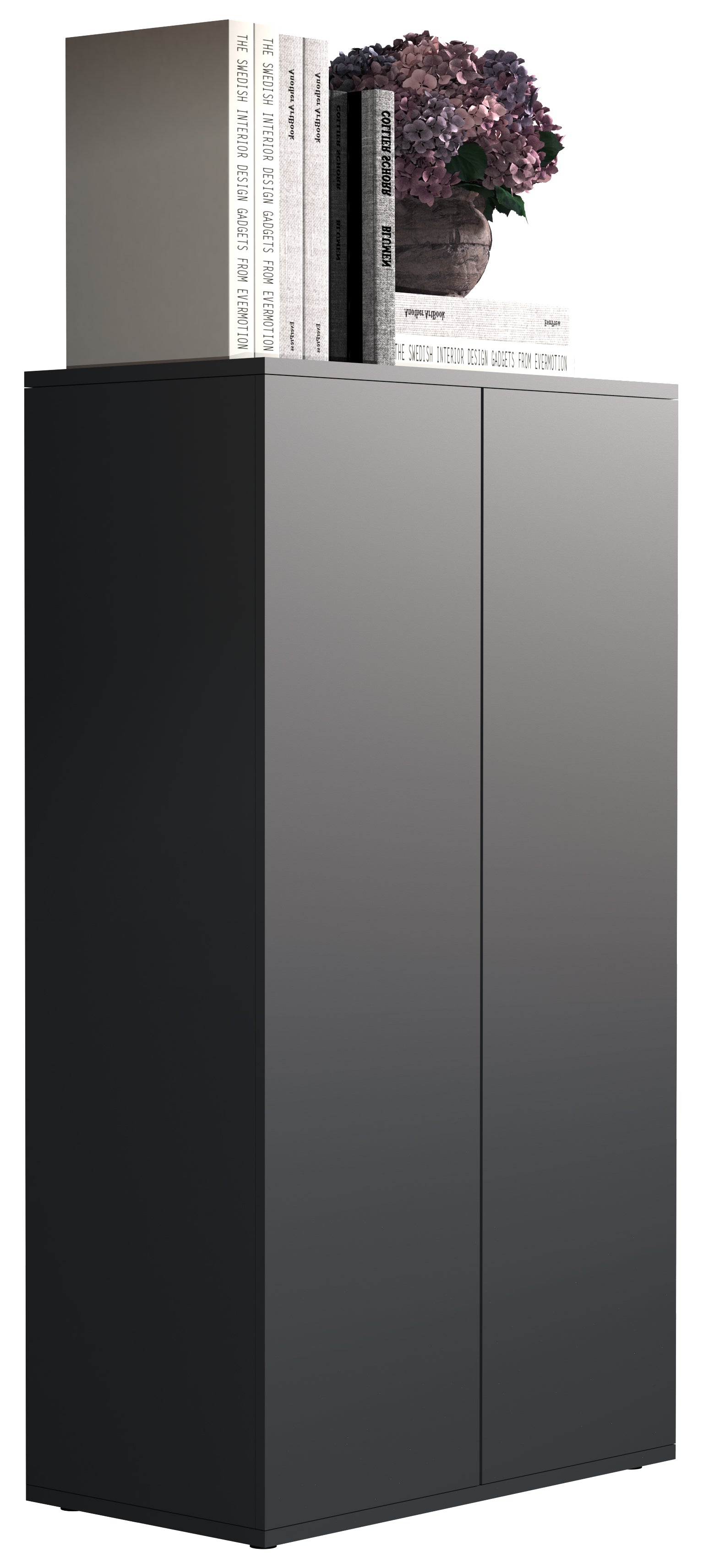 Stilfuld Kommode  108   60   32 Cm  Antracit Grå