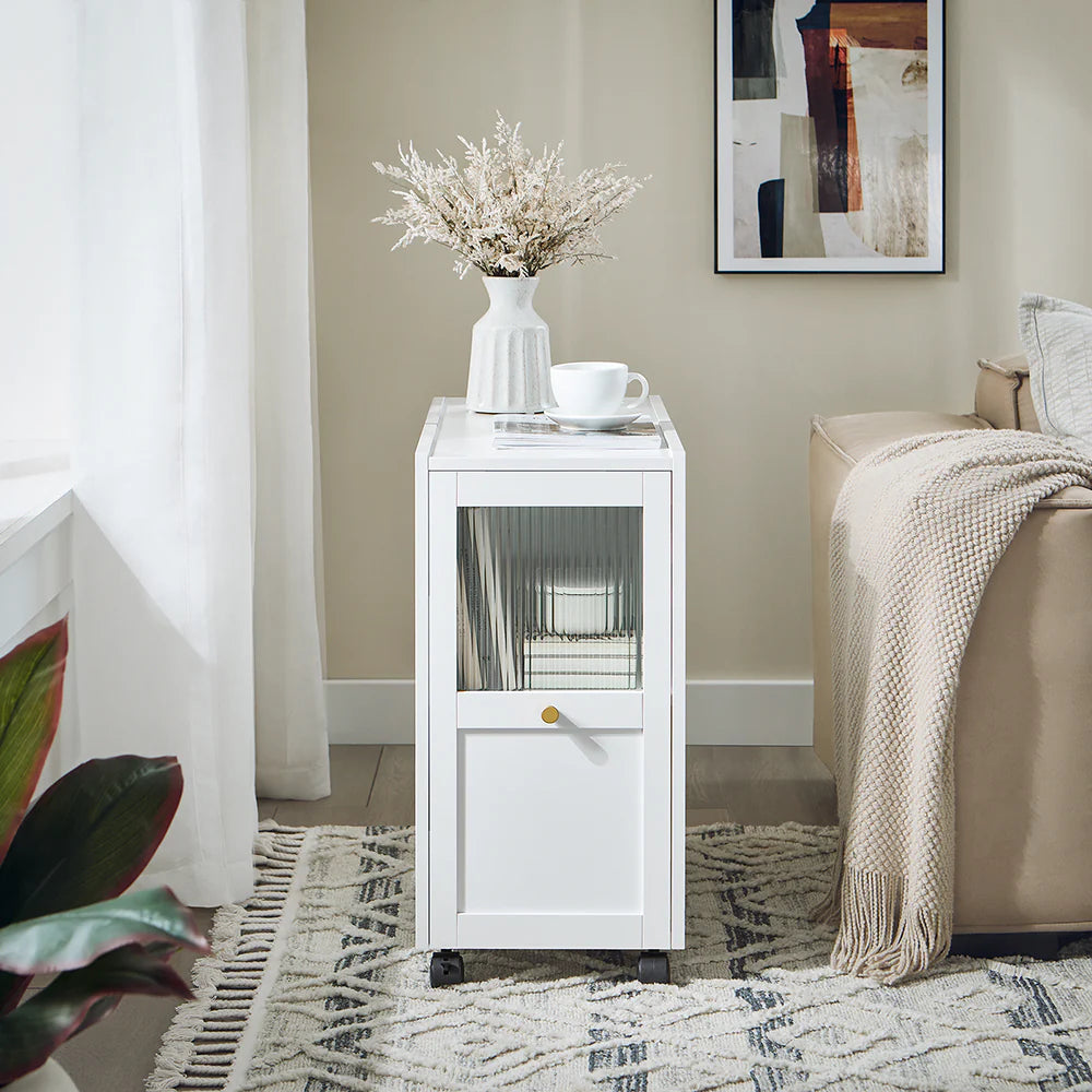 Stilfuld Opbevaringsmøbel Til Alle Dine Vigtige Dokumenter Hjul L31xb70xh60 Cm Hvid