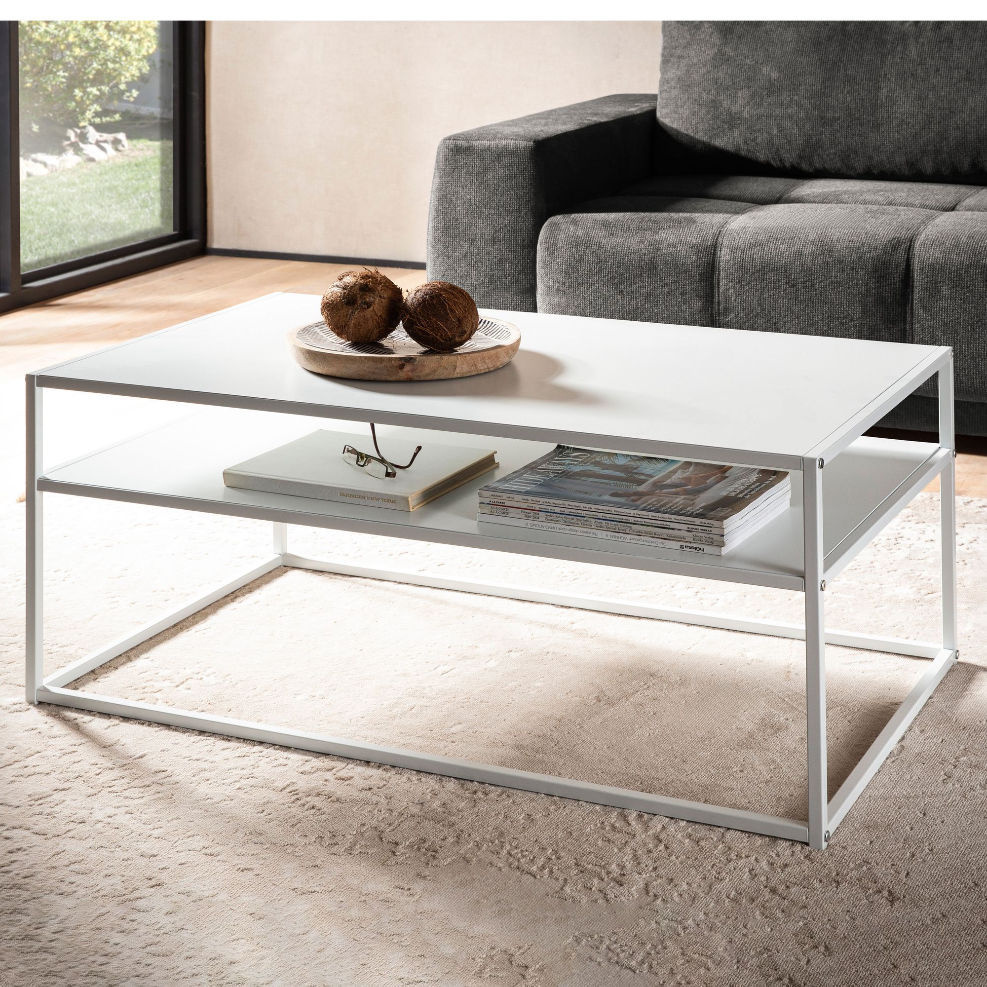 Stilfuldt Sofabord 100x60x45 Cm Industrielt Look