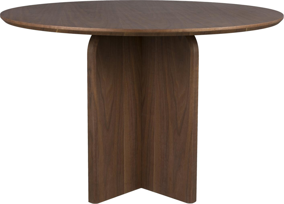Studio White Laurent Spisebord Rund ø120 Cm Mdf Mørk Natur