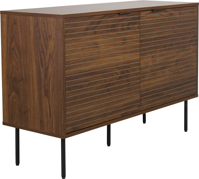Studio White Stripes Skænk Opbevaringsskænk Kaffe Med Striber Mdf Og Jern H74ã B110ã D40 Cm