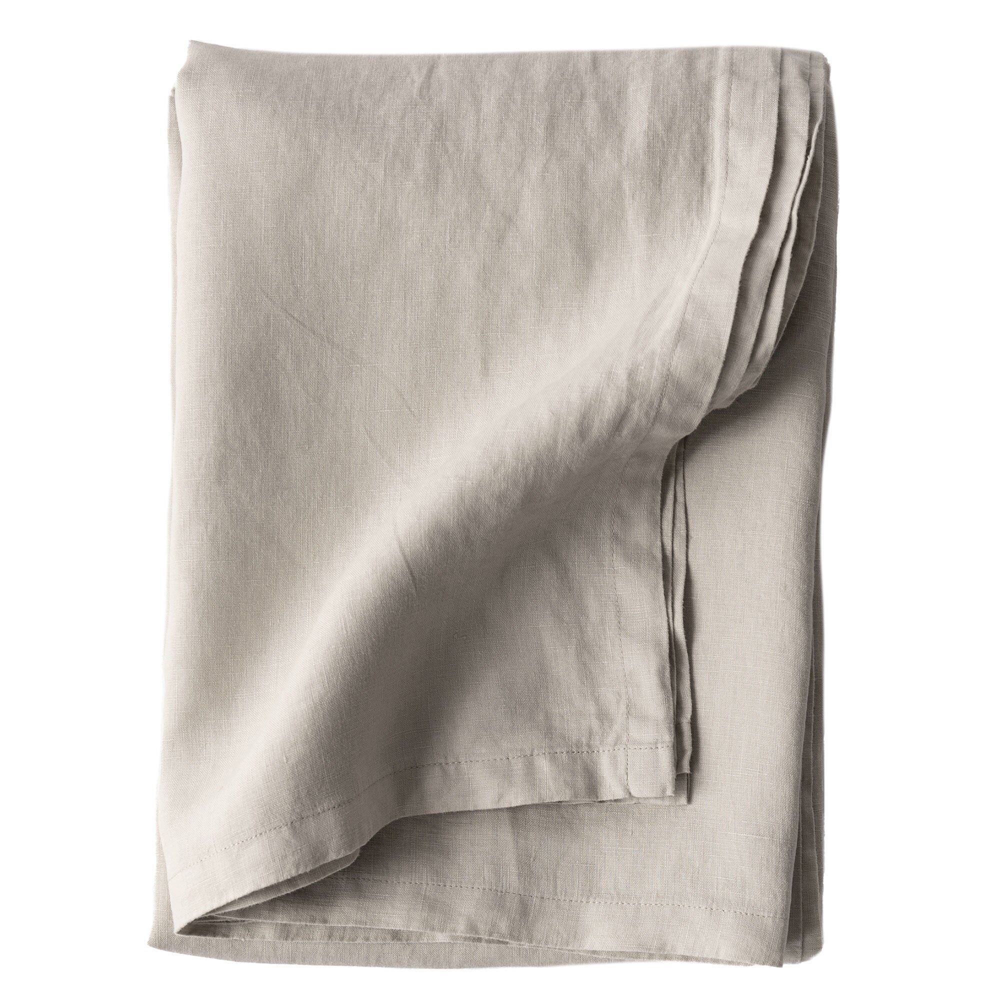Tell Me More Dug   Hør 145   270 Cm  Warm Grey