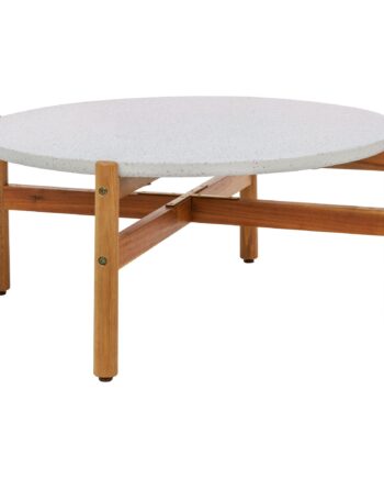 Terracina Sofabord Sofabord  Akacie Terrazzo  Hvid Natur ø84 5x38   Cm
