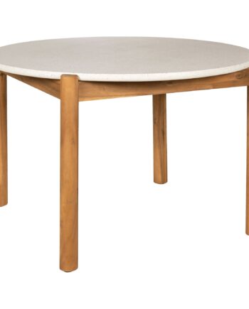 Terracina Spisebord Spisebord  Akacie Terrazzo  Hvid Natur  ø120x76 Cm