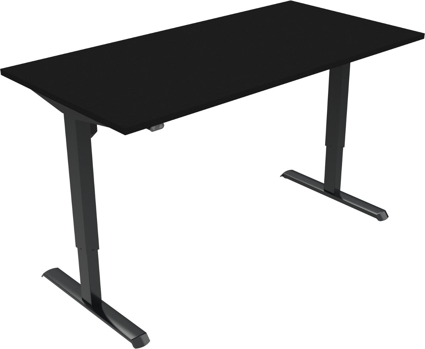 To-bens Hæve- Sænkebord Zennord Adaptdesk 160x80 Cm Sort Mfc Højdejusterbar 68-118 Cm Ergonomisk