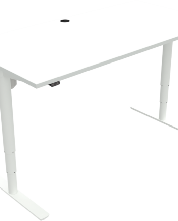 To-bens Hæve- Sænkebord Zennord Comfortzone 501-49 Hvid 160x80 Cm Justerbar Højde 65-125 Cm