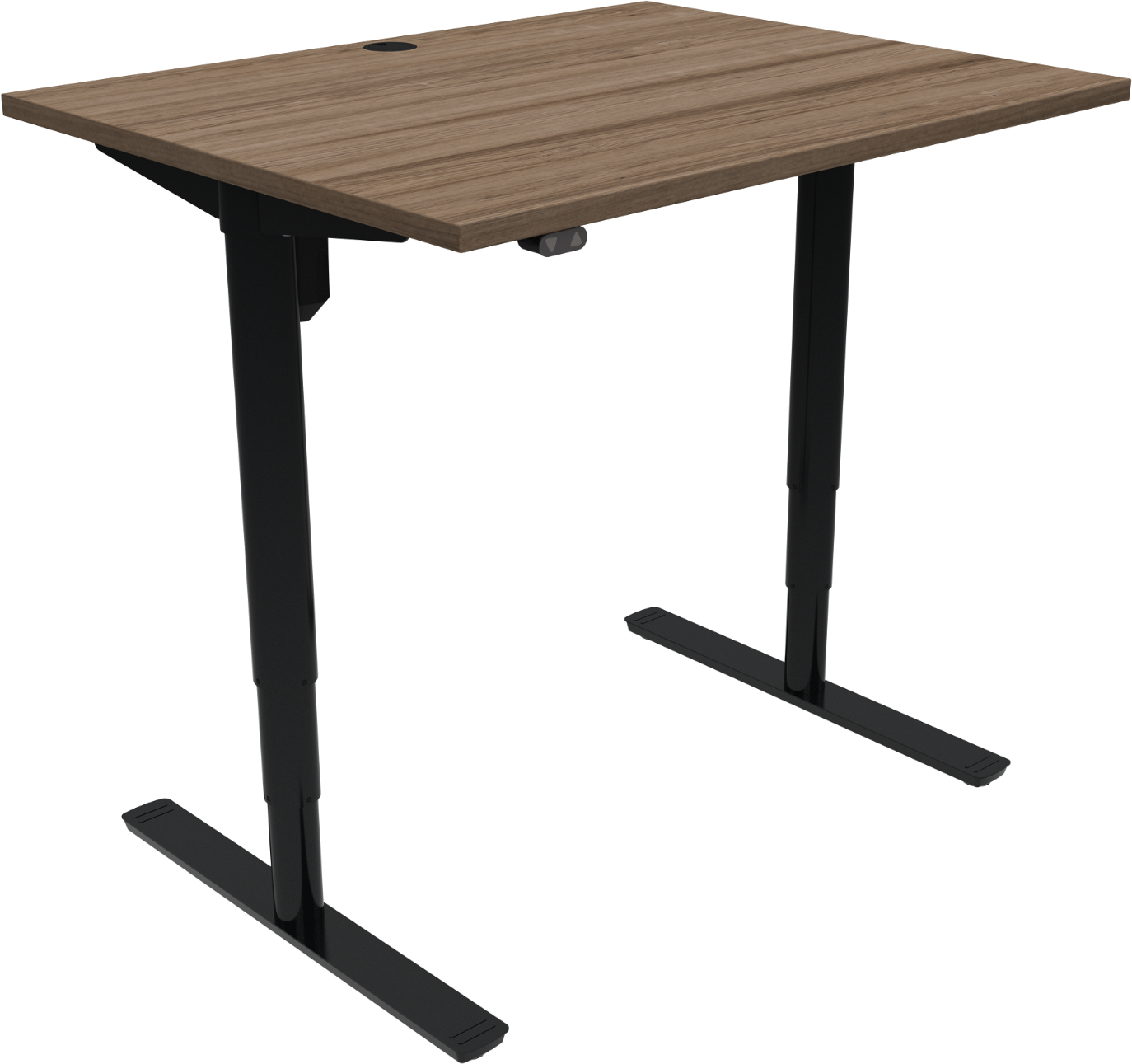To-bens Hæve- Sænkebord Zennord Comfortzone 501-49   Valnød Sort  80ã 100 Cm    65 125 Cm