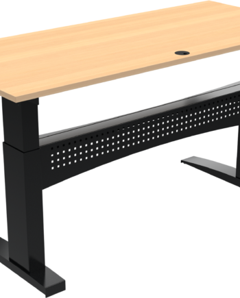 To-bens Hæve- Sænkebord Zennord Flexdesk Sit-stand Skrivebord 180x80 Cm Natur Sort Bøg