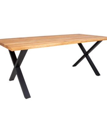 Toulon Spisebord Spisebord Med Bølget Kant  Egetræ  Natur  Forberedt Til Tillægsplader 95x200x75 Cm
