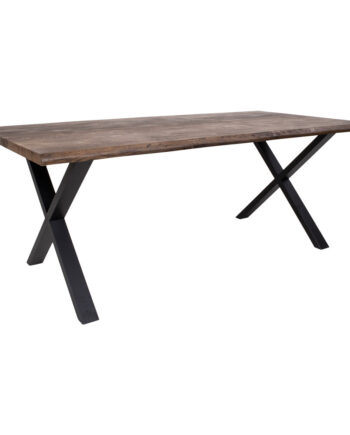 Toulon Spisebord Spisebord Med Bølget Kant  Egetræ  Smoked  Forberedt Til Tillægsplader 95x200x75 Cm