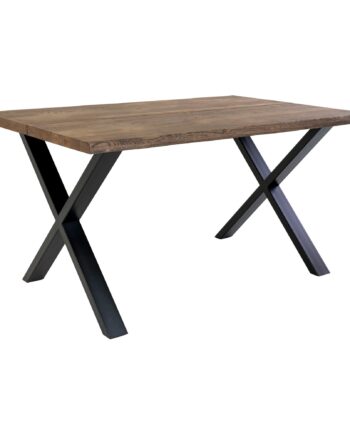 Toulon Spisebord Spisebord Med Bølget Kant  Egetræ  Smoked  Forberedt Til Tillægsplader 95x140x75 Cm