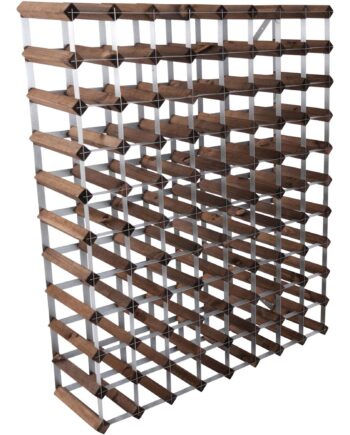 Traditional Wine Rack Vinreol Saml-selv Mørk Eg 90 Flasker