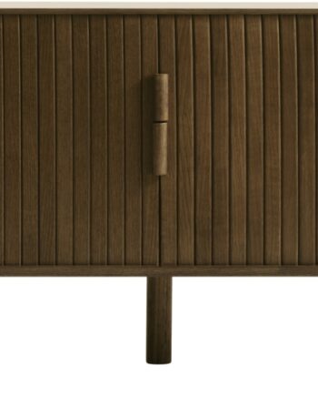 Tv-bord   Tv-bænk Nordique Design Cavo Røget Glasurlak Egetræ 160x40x55   Cm Justerbare Hylder