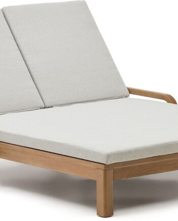 Udendørs Dobbeltsolseng Kave Home Sonsaura Fsc Eukalyptustræ 198x139 Cm Beige