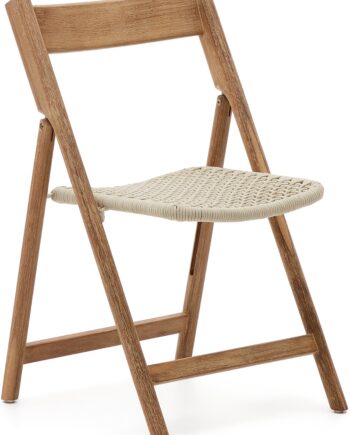 Udendørs Klapstol Kave Home Dandara Foldbar Havestol   Fsc Akacietræ Beige