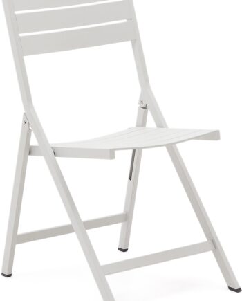 Udendørs Klapstol Kave Home Torreta Foldbar Aluminium Ecru Uv-bestandig Moderne Industriel