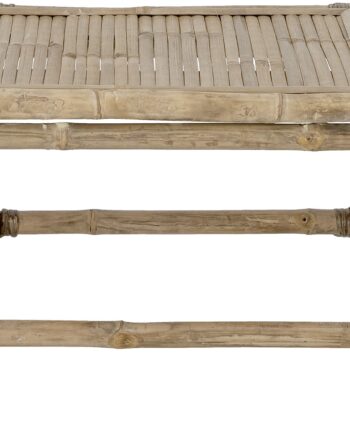 Udendørs Sofabord Bloomingville Sole Bambus 55x55x42 Cm Natur Med Hylde