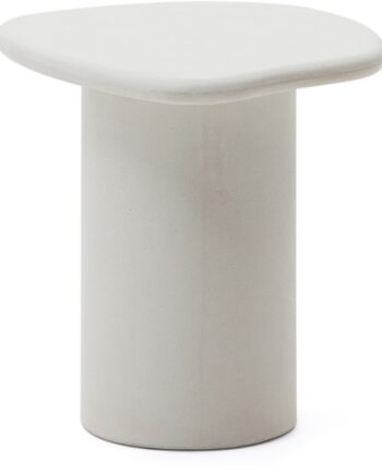 Udendørs Sofabord Kave Home Macarella 48x47x46 Cm Hvid Fibercement