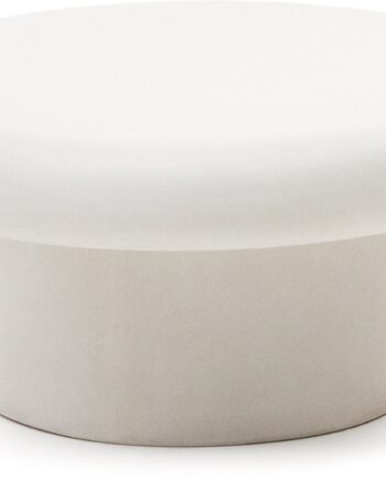 Udendørs Sofabord Og Sidebord Kave Home Addaia Fibercement Hvid 66x66x30 Cm Nordisk Design