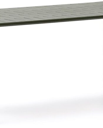 Udendørs Spise- Og Havebord Kave Home Brai   Galvaniseret Stål 180x90 Cm Mørkegrøn Industrielt Design