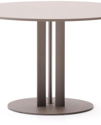 Udendørs Spisebord  Haverbord Kave Home Sedalis ø80xh75 Cm Taupe Pulverlakeret Metal