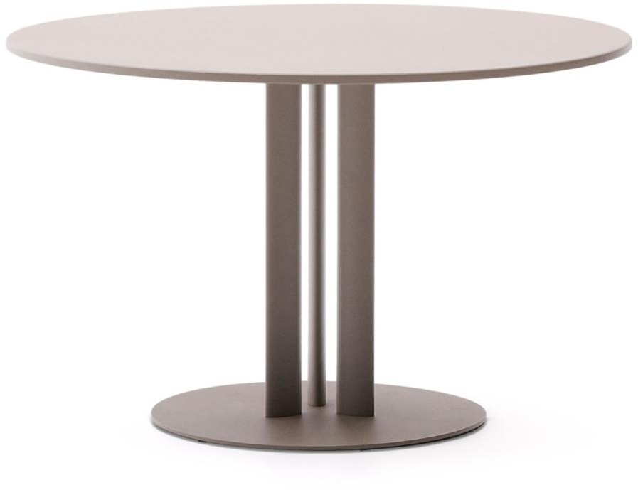 Udendørs Spisebord  Haverbord Kave Home Sedalis ø80xh75 Cm Taupe Pulverlakeret Metal