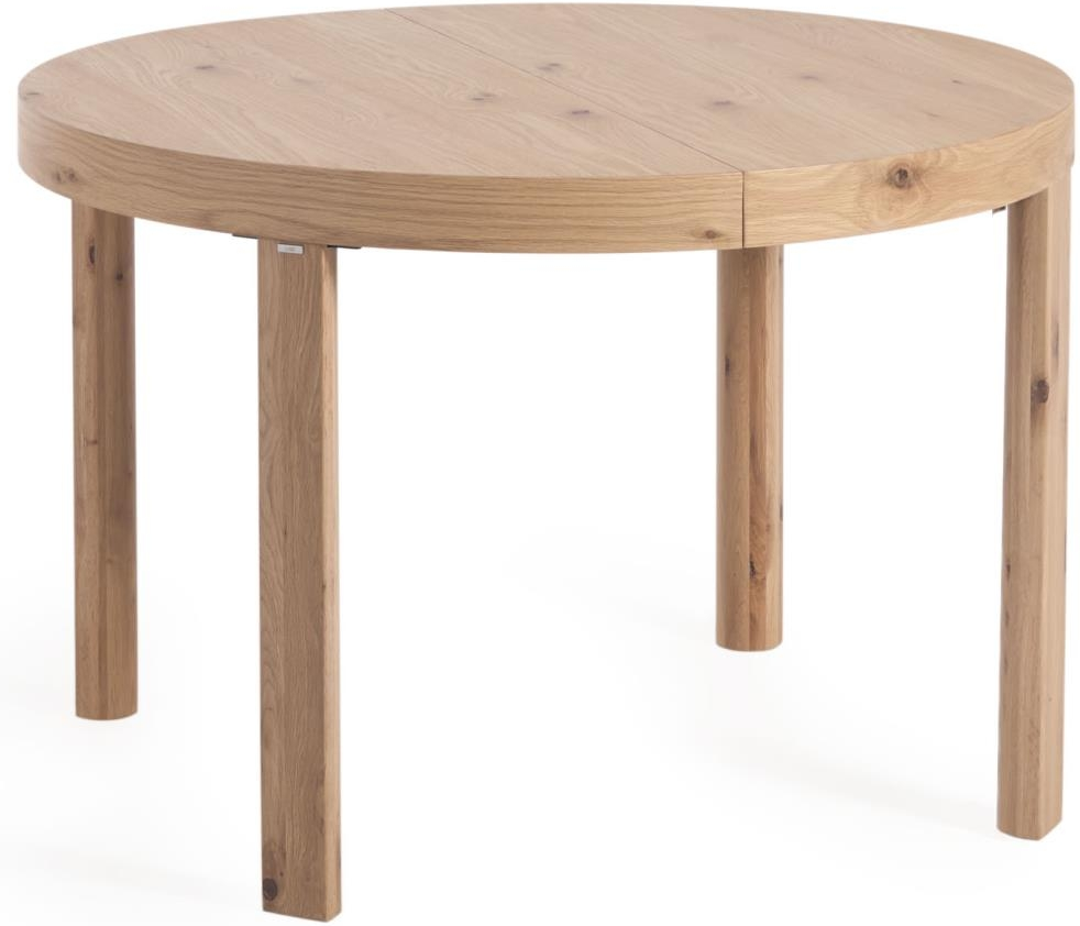 Udendørs Spisebord Kave Home Colleen Udtræksbord   Massivt Egetræ 120x120 Cm Natur