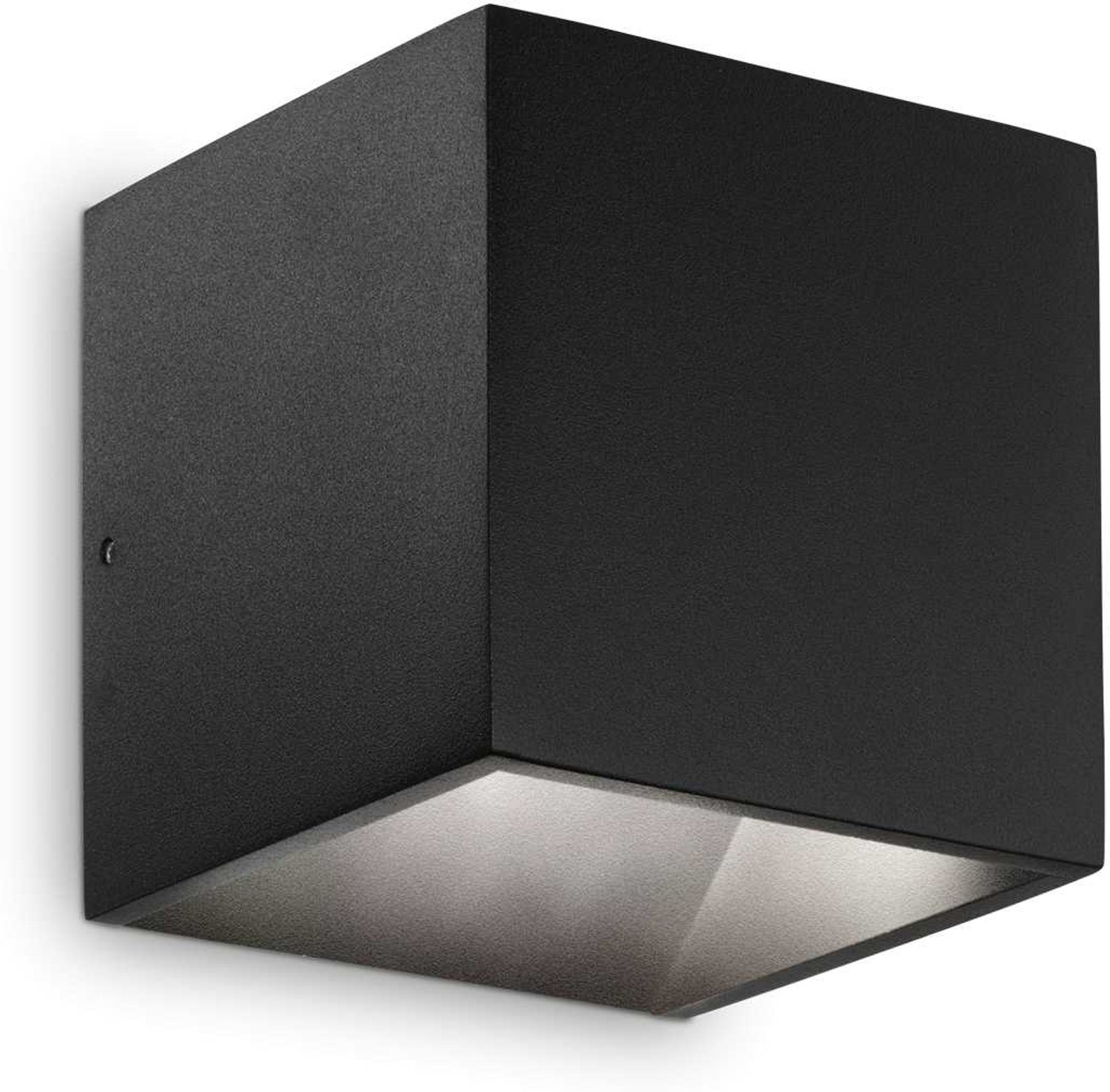 Udendørs Væglampe Ideal Lux Rubik Kubisk Vægarmatur Led Ip44 Sort