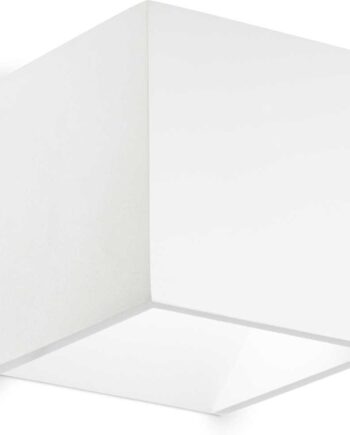 Udendørs Væglampe Ideal Lux Rubik Med Integreret Led 670 Lm 4000   Ip44 Aluminium Hvid